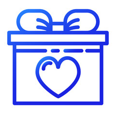  heartfelt gift gradient icon style