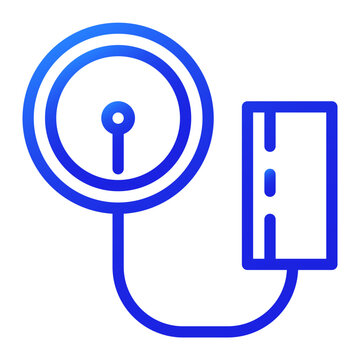 Tensimeter or sfigmomanometer gradient icon style