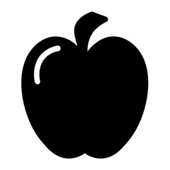  fruit is good for the heart glyph icon style