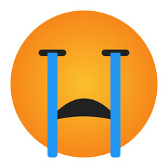 crying face expression icon 