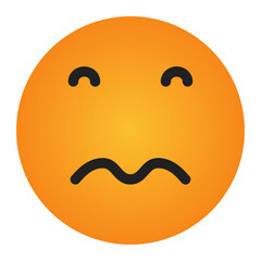 worried face expression icon 