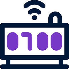 desk clock icon. vector dual tone icon for your website, mobile, presentation, and logo design.