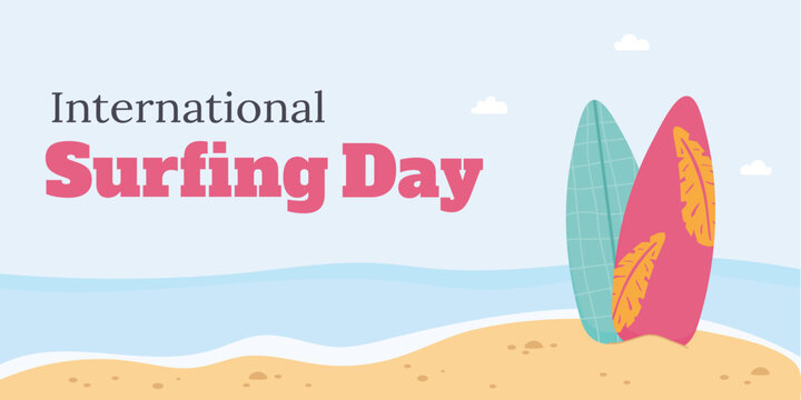 Background for international surfing day