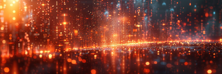 Digital background for tech, AI, neural networks, data, audio, graphics