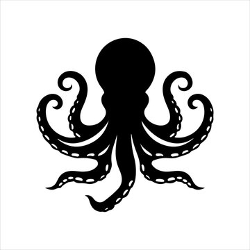 recommend clip art: Sea octopus silhouette isolated on white background. Octopus icon vector illustration design.