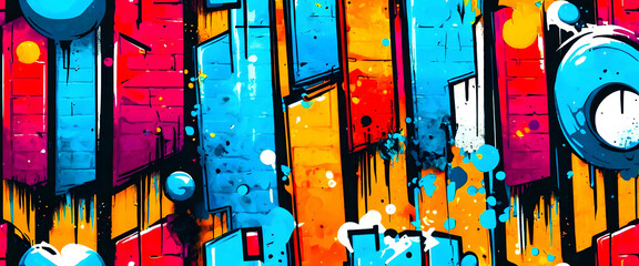 Urban Graffiti: A street art-inspired wallpaper with vibrant graffiti and urban elements.