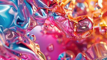 Colorful bubbles and swirl background