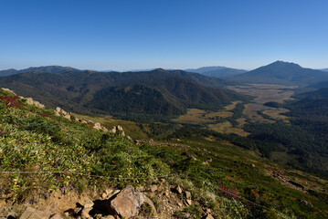 Naklejka premium Mount. Shibutsu, Oze, Gunma, Japan