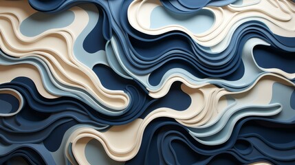 Vibrant abstract illustration with bold lines and organic shapes, featuring intricate details and a flat texture.