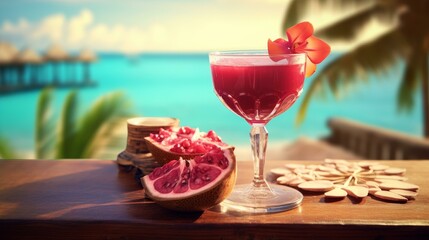 Enhance your summer libations with exotic cocktail garnishes featuring tropical fruits in highresolution images.