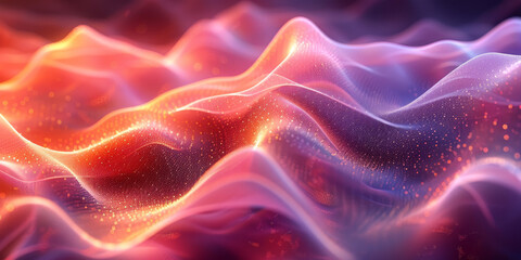 Fototapeta premium Digital background for tech, AI, neural networks, data, audio, graphics
