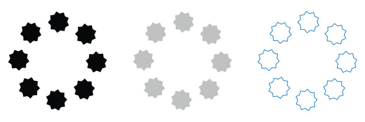 Circle star. Circle stars. Stars vector icon set.