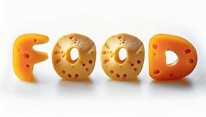 Edible Art: Cheese Letters Spelling Food