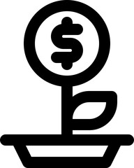 invest icon. vector line icon for your website, mobile, presentation, and logo design.