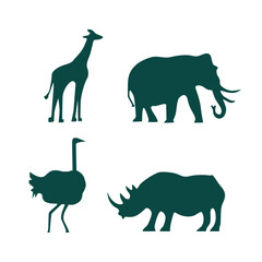 Obraz premium African animal silhouette