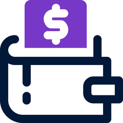 wallet icon. vector dual tone icon for your website, mobile, presentation, and logo design.