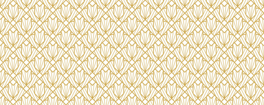 Art Deco Seamless pattern background, Abstract pattern background decorative graphic design wallpaper background for your design , vector illustration	