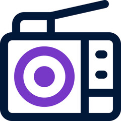 radio icon. vector dual tone icon for your website, mobile, presentation, and logo design.