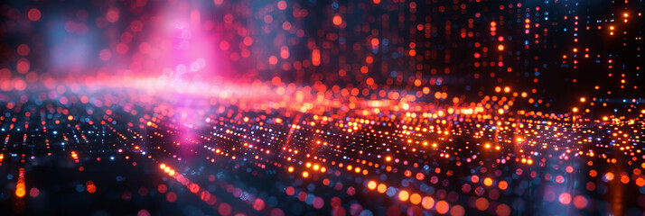Fototapeta premium Digital background for tech, AI, neural networks, data, audio, graphics