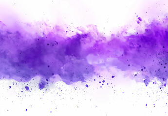 Fototapeta premium Violet color splashes on white, Violet paint blot, Violet splash, abstract watercolor background with splashes, Violet color watercolor splash paint effect on white background, colorful
