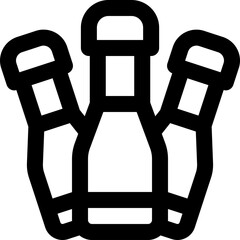 bowling icon. vector line icon for your website, mobile, presentation, and logo design.