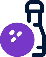 bowling ball icon. vector dual tone icon for your website, mobile, presentation, and logo design.