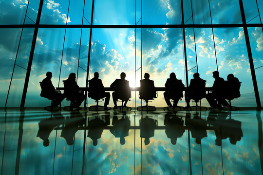 Professional image of a board of directors meeting, highlighting leadership and governance in a highresolution setting