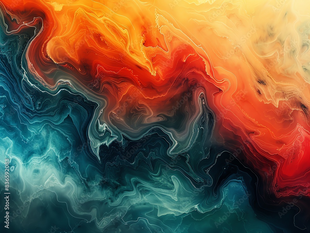 Aufkleber abstract background in an artistic style, with flowing patterns and contrasting colors, evoking a se