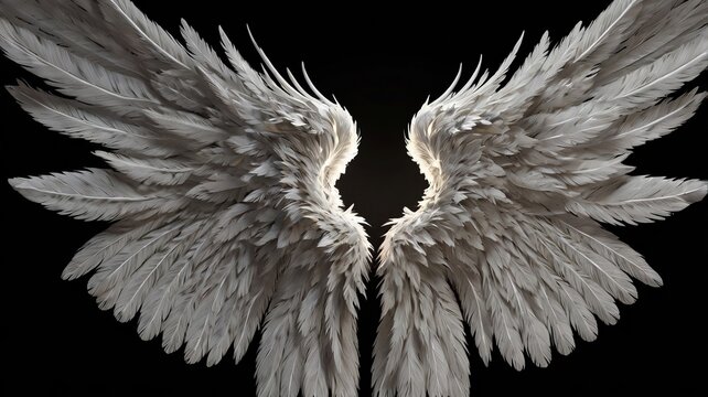 recommend clip art: angel feather wings ai generated
