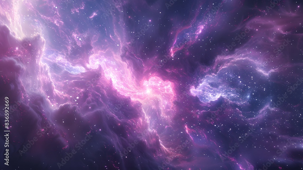 Wall mural a galaxy in space with a starry background