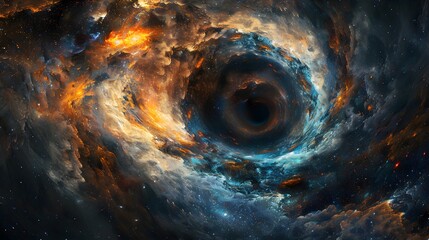 A galaxy in space with a starry background	