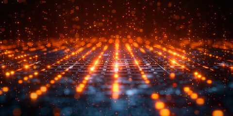 Obraz premium Digital background for tech, AI, neural networks, data, audio, graphics