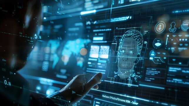 Digital Profile Perfection Immersive User Interface Selection Image with High Detail for Seamless Interaction