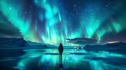 aurora in the night sky