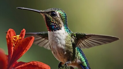 hummingbird close up photography ai generated