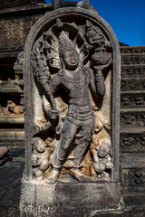 A guard stone at the entrance stairway to the Vatadage, which forms part of the Quadrangle at the ancient site of Polonnaruwa in Sri Lanka.