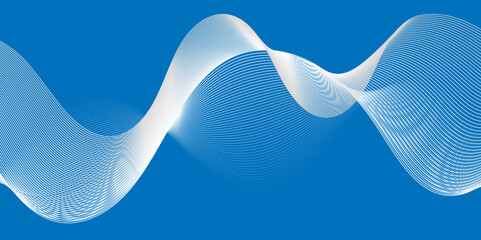 	
Vector abstract blue digital blend wave lines technology background. Modern minimal gradient white flowing wave lines and glowing moving lines. Futuristic technology and sound wave lines background.