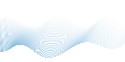 Vector abstract blue digital blend wave lines technology background. Modern minimal gradient white flowing wave lines and glowing moving lines. Futuristic technology and sound wave lines background.