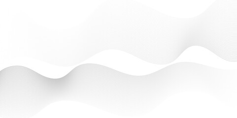 Vector abstract white digital blend wave lines technology background. Modern minimal gradient white flowing wave lines and glowing moving lines. Futuristic technology and sound wave lines background.