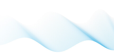 Vector abstract blue digital blend wave lines technology background. Modern minimal gradient white flowing wave lines and glowing moving lines. Futuristic technology and sound wave lines background.