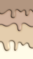 Brown 3D layer soft curve abstract background