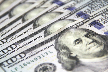 100 Dollar Bills USA Bank Notes Fanned American Money