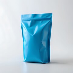 blue food packaging on white background