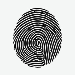 fingerprint vector illustration symbol isolated. Security Access Concept	