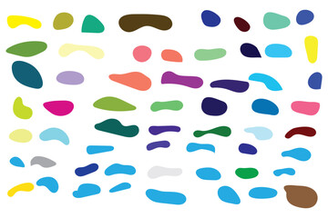 colorful shape. abstract pebble, liquid, blob water drop silhouette shape, decoration background wallpaper