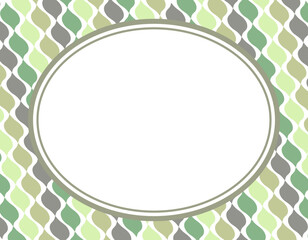 レトロポップなフレーム素材　幾何学模様　菱形　3