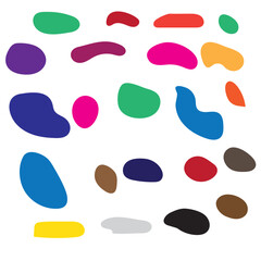 colorful shape. abstract pebble, liquid, blob water drop silhouette shape, decoration background wallpaper