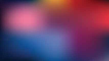 Fototapeta premium Dark grainy color gradient background, purple red orange blue black colors banner abstract design