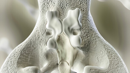 Obraz premium 2D illustrated of Calciam supplements being absorbed into bones