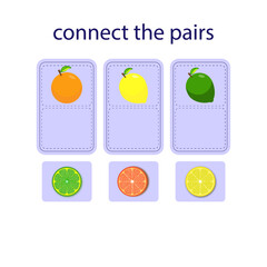 Logic puzzles for children aged 1 to 8 years, 
color game. Spot the difference between similar objects based on color 